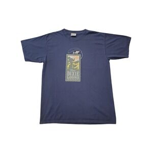 Vintage Disney World Dixie Landings Resort T Shirt Size Large Navy Mickey
